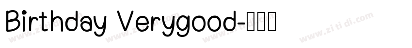 Birthday Verygood字体转换